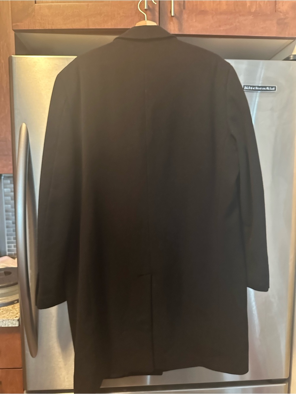 Calvin Klein Mens Black Pea Coat